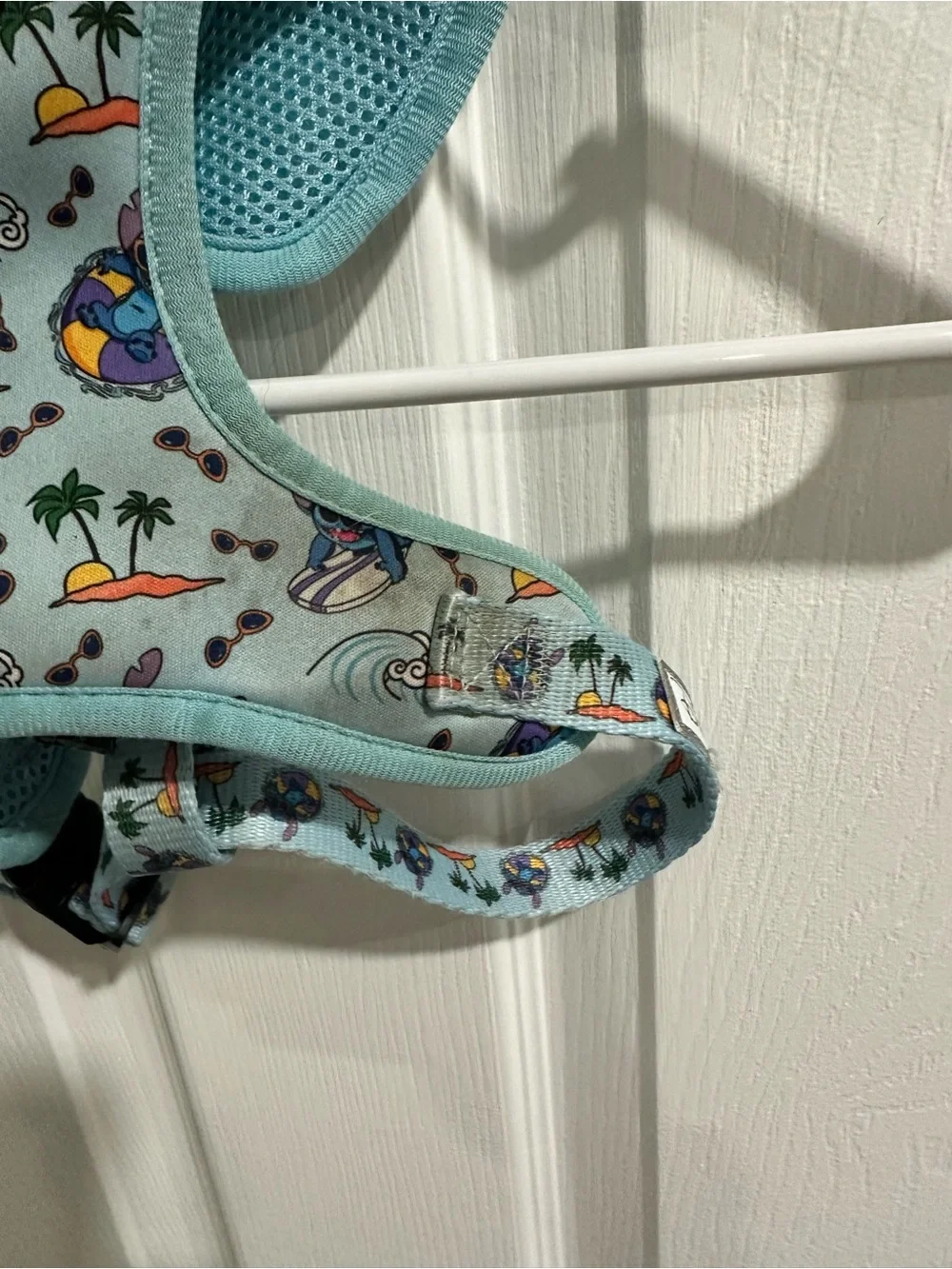 Sassy Woof Light Blue Tropical Print Dog Harness